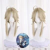 Gvavaya Game Cosplay Honkai Impact: Star Rail Yanqing Cosplay Wig 40cm Long Light Brown Wig