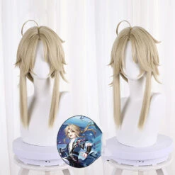 Gvavaya Game Cosplay Honkai Impact: Star Rail Yanqing Cosplay Wig 40cm Long Light Brown Wig