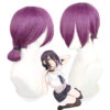 Gvavaya Anime Cosplay Chainsaw Man Reze Cosplay Wig Grape Purple 45cm Long Hair