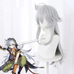 Gvavaya Game Cosplay Genshin Impact Razor Cosplay Wig Silver Grey 70cm Hair -Gvavaya Deals Store Razor2