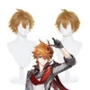 Gvavaya Game Cosplay Genshin Impact Tartaglia Cosplay Wig Orange 30cm Hair