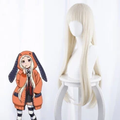 Gvavaya Anime Cosplay Kakegurui Yomozuki Runa Cosplay Wig 80cm Creamy Yellow Hair -Gvavaya Deals Store Yomozuki Runa wig3