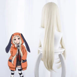 Gvavaya Anime Cosplay Kakegurui Yomozuki Runa Cosplay Wig 80cm Creamy Yellow Hair -Gvavaya Deals Store Yomozuki Runa wig5