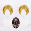 Gvavaya Game Cosplay Atomic Heart The Twins Left And Right Robot Cosplay Wig 30cm Golden Hair B