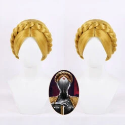 Gvavaya Game Cosplay Atomic Heart The Twins Left And Right Robot Cosplay Wig 30cm Golden Hair B