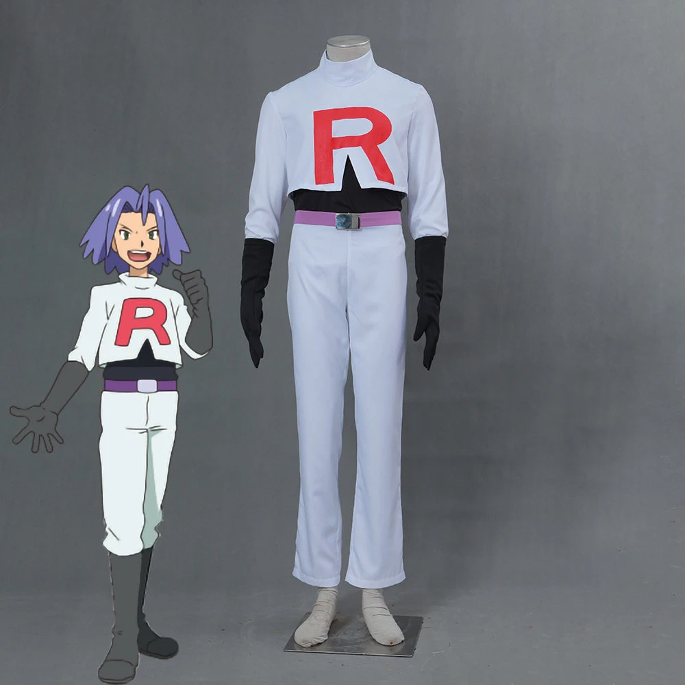[Ready To Ship] Gvavaya Anime Cosplay Pokémon Rocket Team James Cosplay Costume Rocket Team James Cosplay