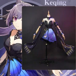 Gvavaya Game Cosplay Genshin Impact Keqing Opulent Splender Outfit Keqing Cosplay Costume Version A
