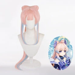 Gvavaya Game Cosplay Genshin Impact Sangonomiya Kokomi Cosplay Wig Pink Gradient 90cm Hair
